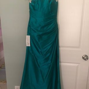 Phoebe Couture sz 4 teal gown